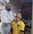 Jogador do Volta Redonda passa pela segunda rodada de testes contra o coronavírus  Foto: Twitter / Volta Redonda (@VoltacoFC) / Estadão