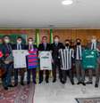 Representantes dos clubes posam com Bolsonaro em Brasília - FOTO: Felipe Menezes  Foto: LANCE!