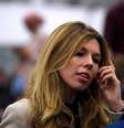 A noiva do primeiro ministro britânico, Carrie Symonds. 13/12/2019. REUTERS/Toby Melville. 

  Foto: Reuters