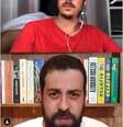 O apresentador e humorista Fábio Porchat realizava uma live na noite desta sexta-feira, 3, com Guilherme Boulos, quando foi surpreendido por uma sua esposa Nataly Mega seminua passando por trás da câmera.   Foto: Reprodução Instagram / Estadão Conteúdo