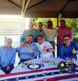 Presidente foi ao almoço acompanhado de ministros e seu filho e deputado federal Eduardo Bolsonaro  Foto: Twitter / Reprodução / Estadão Conteúdo