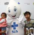 Zé Gotinha em campanha de vacinação em SP, ano passado.  Foto: Erasmo Salomão/Ministerio da Saude/ Divulgação / BBC News Brasil