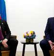 Trump e Putin se reúnem durante cúpula do G20, no Japão, em 2019  Foto: Reuters