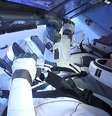 Robert Behnken e Douglas Hurleya a bordo da SpaceX  Foto: Reuters