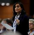 Ministra de Serviços Públicos e Compras do Canadá, Anita Anand, no Parlamento do país em Ottawa
27/02/2020 REUTERS/Blair Gable  Foto: Reuters