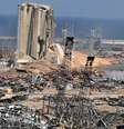 Silos ficavam próximos ao local da explosão e alguns foram totalmente destruídos  Foto: EPA / Ansa