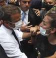 "O povo quer que o regime caia", gritavam os moradores para Macron  Foto: DW / Deutsche Welle