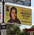 Outdoor financiado por Oprah Winfrey com foto de Breonna Taylor em Louisville
07/08/2020
REUTERS/John Sommers II  Foto: Reuters