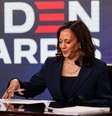 Candidata a vice-presidente dos EUA pelo Partido Democrata Kamala Harris em Wilmington, Delaware
14/08/2020 REUTERS/Carlos Barria  Foto: Reuters
