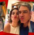 Bonner e Natasha em flagrantes de romantismo: a vida real acontece fora da TV e das redes sociais  Foto: Reprodução