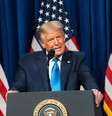 Presidente Donald Trump durante convenção republicana  Foto: EPA / Ansa - Brasil