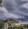 Frente fria no oceano deixou tempo instável na capital baiana e trouxe chuva e ventos fortes.  Foto: Reprodução/Climatempo / Estadão