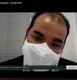 O presidente da Iabas, Cláudio França, em depoimento virtual à CPI da Alesp  Foto: Reprodução/Youtube / Estadão