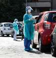 Fila para exames de coronavírus em Roma, capital da Itália  Foto: ANSA / Ansa
