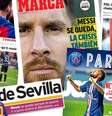 "Je reste", "Yo me quedo": Neymar e Messi reforçam o protagonismo na imprensa francesa e espanhola    Foto: Reprodução