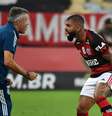 Domenèc Torrent e Gabigol estariam fora de sintonia no Flamengo, notadamente a partir de sábado (5), quando o atacante ficou na reserva do jogo contra o Fortaleza  Foto: Alexandre Brum/Enquadrar / Estadão Conteúdo
