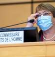 Alta comissária Michelle Bachelet fala durante 45ª sessão do Conselho de Direitos Humanos da ONU, em Genebra
14/09/2020
Martial Trezzini/Pool via REUTERS  Foto: Reuters