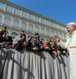 Papa Francisco durante audiência geral semanal no Vaticano
16/09/2020 Vatican Media/Divulgação via REUTERS  Foto: Reuters