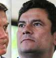 Bolsonaro e Moro vivem intensa troca de acusações desde que o ministro deixou o governo, no fim de abril  Foto: AFP / BBC News Brasil
