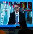 Diretor-geral da OMS, Tedros Adhanom Gebreyesus, participa virtualmente de evento em Pequim
04/09/2020 REUTERS/Tingshu Wang  Foto: Reuters