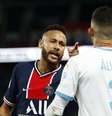 Neymar e Álvaro discutem em partida PSG x Olympique pelo Campeonato Francês   Foto: Gonzalo Fuentes / Reuters