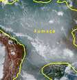 Imagens de satélite divulgadas pelo Instituto Nacional de Pesquisas Espaciais (Inpe)   Foto: Reprodução/ Inpe / Estadão Conteúdo