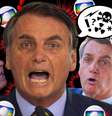 Sem papas na língua, Bolsonaro vocifera contra a Globo quase diariamente   Foto: Fotomontagem: Blog Sala de TV