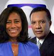 Gloria Maria e Heraldo Pereira, precursores entre os negros na Globo: o canal busca ampliar a representatividade étnica diante das câmeras e em funções nos bastidores   Foto: Sala de TV