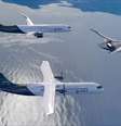 Os três conceitos de aeronaves desenvolvidos pela Airbus com a intenção de alcançar o primeiro voo com zero emissão de carbono  Foto: Airbus / Divulgação