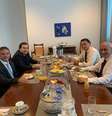 Bittar, Maia Bolsonaro e Ramos tomam café da manhã e tentam desanuviar clima para criar novo programa social.  Foto: Instagram/Márcio Bittar / Estadão Conteúdo