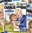 Malicioso, o desenho deixa evidente a torcida dos jornalistas do ‘Charlie’ para o democrata na disputa pela Casa Branca   Foto: Reprodução