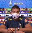 Casemiro, na última coletiva da seleção antes da estreia contra a Bolívia  Foto: Reprodução/CBF / Estadão