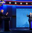 Ao invés de debate, Trump e Biden responderam questionamentos de eleitores em emissoras diferentes  Foto: ANSA / Ansa