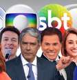 Fátima Bernardes, Rodrigo Faro, William Bonner, Silvio Santos, Cátia Fonseca e Maju Coutinho trabalham em atrações que geram alto faturamento a suas respectivas emissoras  Foto: Sala de TV