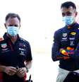 Horner (esq.) ainda analisa as possibilidade de manter Albon (dir.) na Red Bull em 2021 (  Foto: Getty Images/Red Bull Content Pool / Grande Prêmio