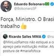 Tweet de Eduardo Bolsonaro  Foto: Twitter/Reprodução / Estadão Conteúdo