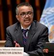 Diretor-geral da OMS, Tedros Adhanom Gebreyesus, durante entrevista coletiva em Genebra
03/07/2020 Fabrice Coffrini/Pool via REUTERS  Foto: Reuters