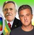 José de Abreu com a faixa presidencial em montagem que circula nas redes sociais: Globo e Huck viram alvo do ator militante de esquerda  Foto: Fotomontagem: Blog Sala de TV