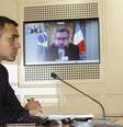 Di Maio conversou com Araújo por chamada de vídeo  Foto: Divulgação/Twitter/Farnesina / Ansa - Brasil