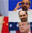 Jair Bolsonaro, Xi Jinping, Abraham Weintraub, Eduardo Bolsonaro e Donald Trump  Foto: Gabriela Biló/Estadão - Yoan Valat/via Pool Reuters - Wilson Dias/Agência Brasil - Adriano Machado/Reuters - Mandal Ngan/AFP / Estadão