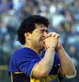 Maradona foi jogador do Boca e era torcedor fanático da equipe de La Bombonera  Foto: Reuters