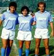 Careca, Maradona e Alemão: trio de sucesso no Napoli  Foto: Divulgação/Napoli / Estadão Conteúdo