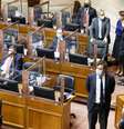 Sessão do Senado do Chile para votar projeto de lei de saque de pensões emValparaiso
26/11/2020 REUTERS/Rodrigo Garrido  Foto: Reuters