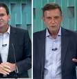 Eduardo Paes (DEM) e Marcelo Crivella (Republicanos) particparam de debate na Globo.   Foto: Reprodução / Estadão Conteúdo
