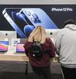 Loja da Apple durante a Black Friday  Foto: EPA / Ansa - Brasil