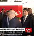 O tour de Bolsonaro pela CNN virou notícia na programação da emissora  Foto: Cnn / Reprodução