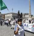 Protesto de trabalhadores do setor de turismo em Roma, capital da Itália, em junho passado  Foto: ANSA / Ansa - Brasil