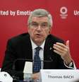 Presidente do COI, Thomas Bach, durante entrevista coletiva em Tóquio
16/11/2020 Du Xiaoyi/Pool via REUTERS  Foto: Reuters