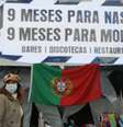 Donos de restaurantes portugueses fazem greve de fome na frente do Parlamento, em Lisboa
 1/12/ 2020 REUTERS/Pedro Nunes  Foto: Reuters