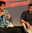 Marcelo Adnet e Marcius Melhem em evento sobre a 5ª temporada do 'Tá No Ar', da Globo, exibida em 2018  Foto: Paulo Belote / Globo / Divulgação / Estadão Conteúdo